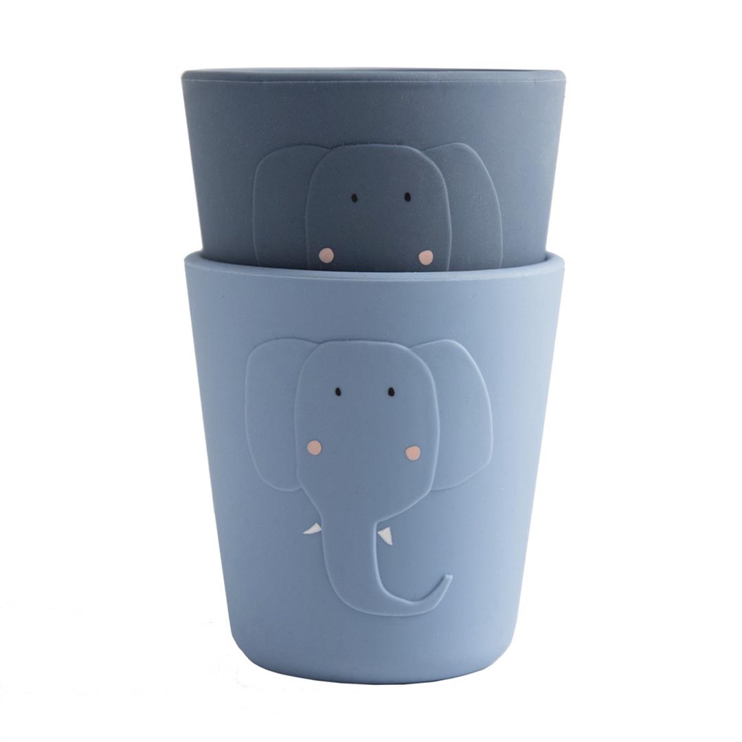 Siliconen beker 2-pack - Mrs. Elephant